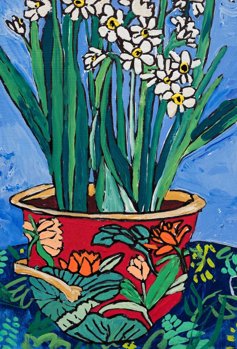 Original Floral Painting by Lara Meintjes
