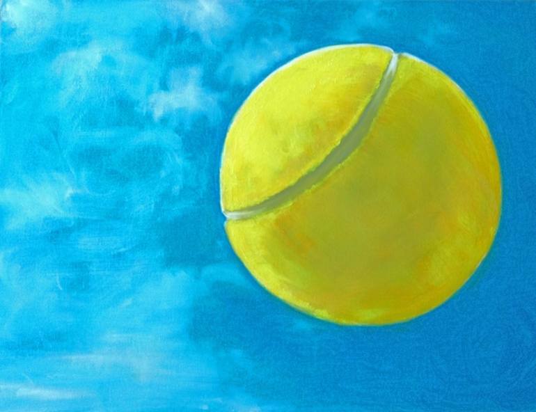 TENNIS BALL Painting by Maya Nival | Saatchi Art