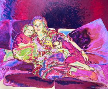 Original Contemporary Family Paintings by Helga Renders