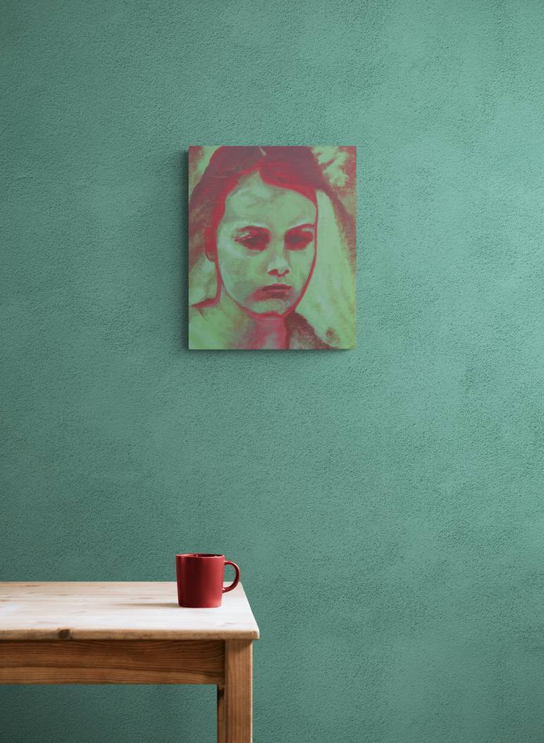 Original Expressionism People Painting by Helga Renders