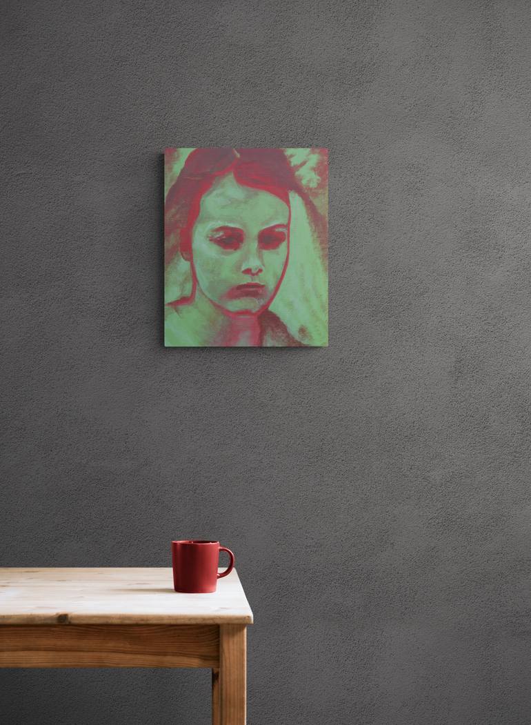 Original Expressionism People Painting by Helga Renders