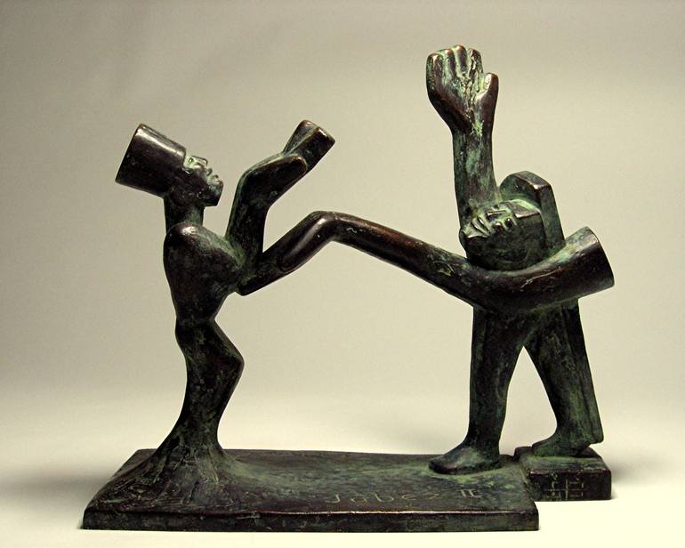 Original Expressionism People Sculpture by Samuel Buttner