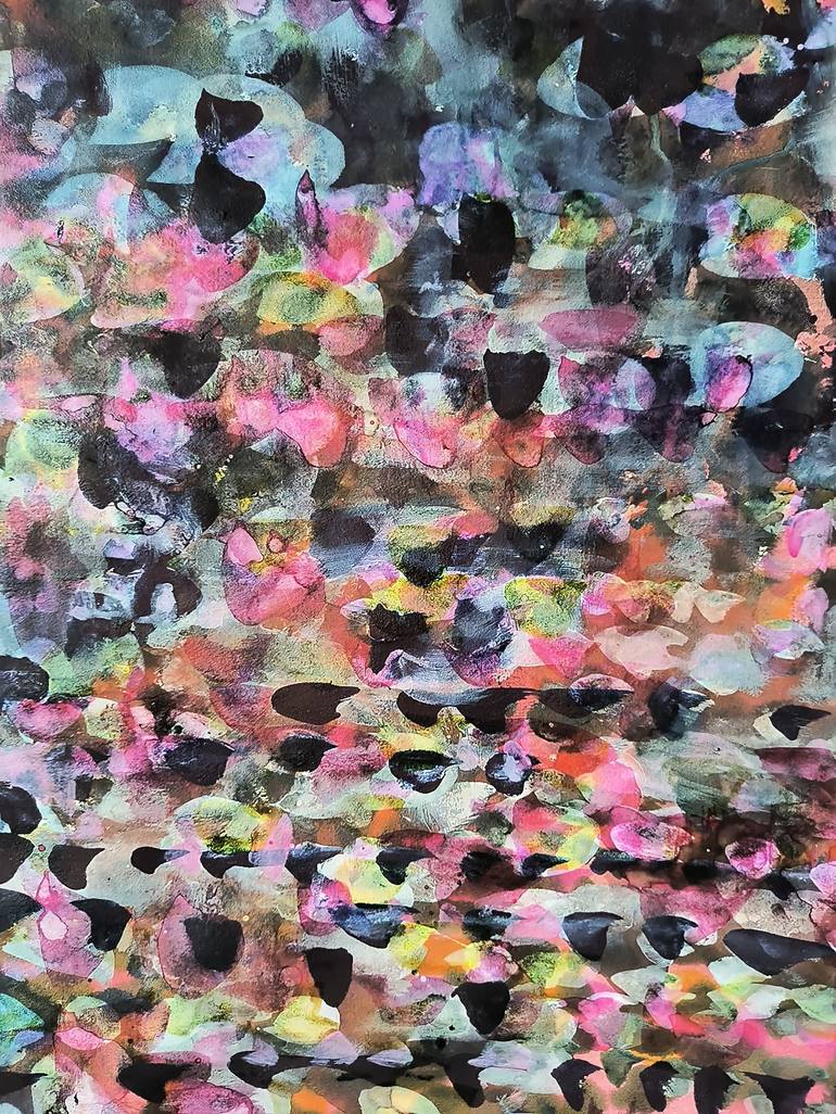 Original Abstract Garden Painting by Ronald Rupert Santos