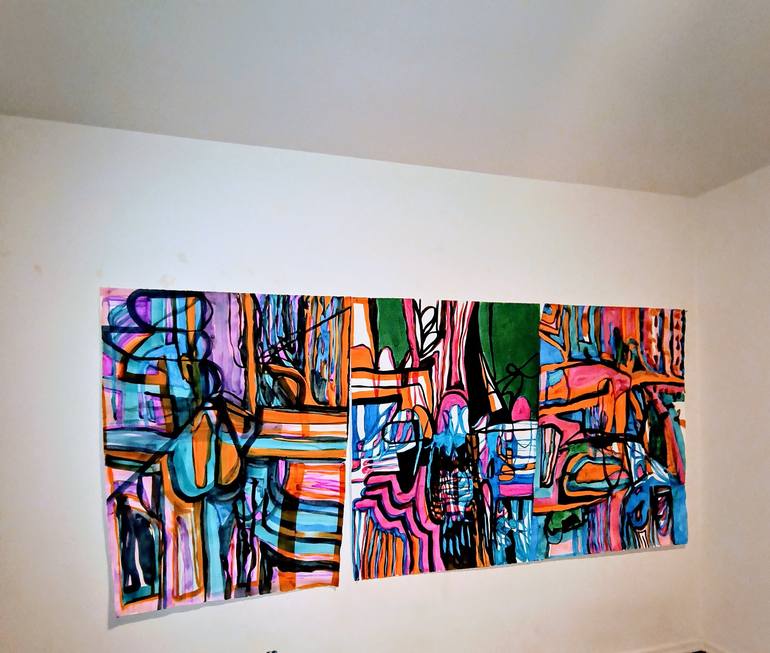 Original Abstract Painting by Ronald Rupert Santos