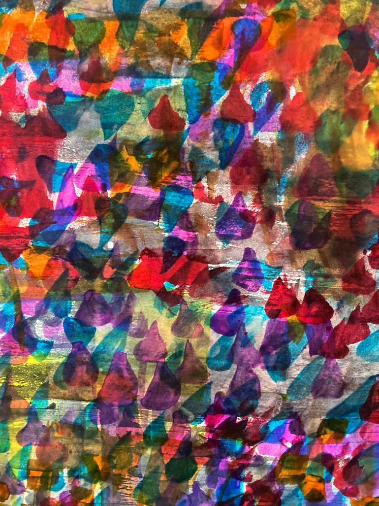 Original Abstract Expressionism Abstract Painting by Ronald Rupert Santos
