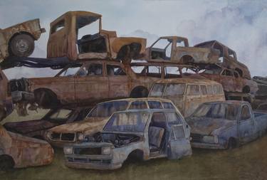 Original Transportation Paintings by Andre Maciel