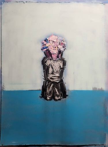 Original Abstract Expressionism People Painting by John Clare