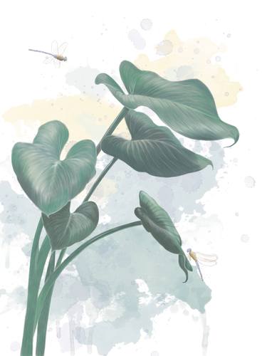 Calla Leaves Botanical Painting thumb