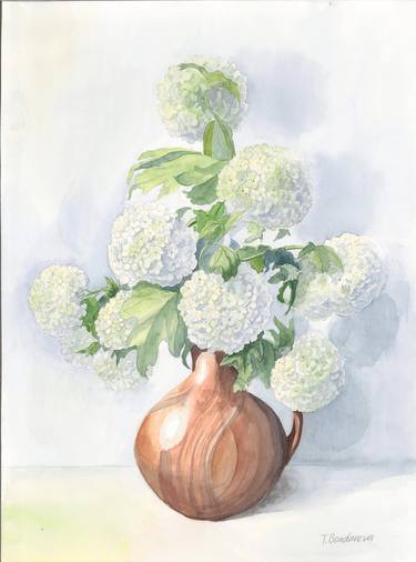 Hydrangea Watercolor Painting thumb