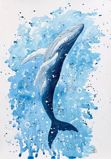 Whale Acrylic Painting thumb