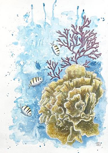 Letuce Coral Acrylic Painting thumb