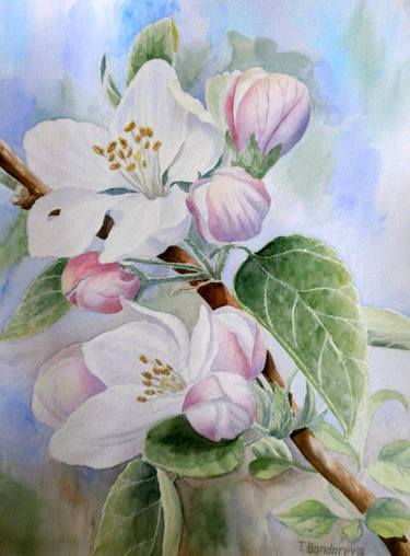 Print of Fine Art Floral Paintings by Tatyana Bondareva
