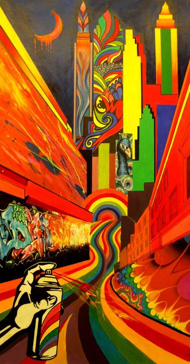 Original Street Art Cities Paintings by Dee Taylor