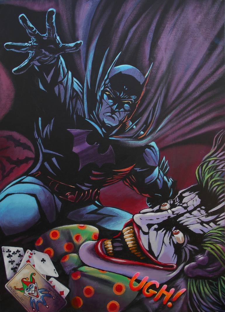 Batman v The Joker 3 Painting by Dee Taylor | Saatchi Art
