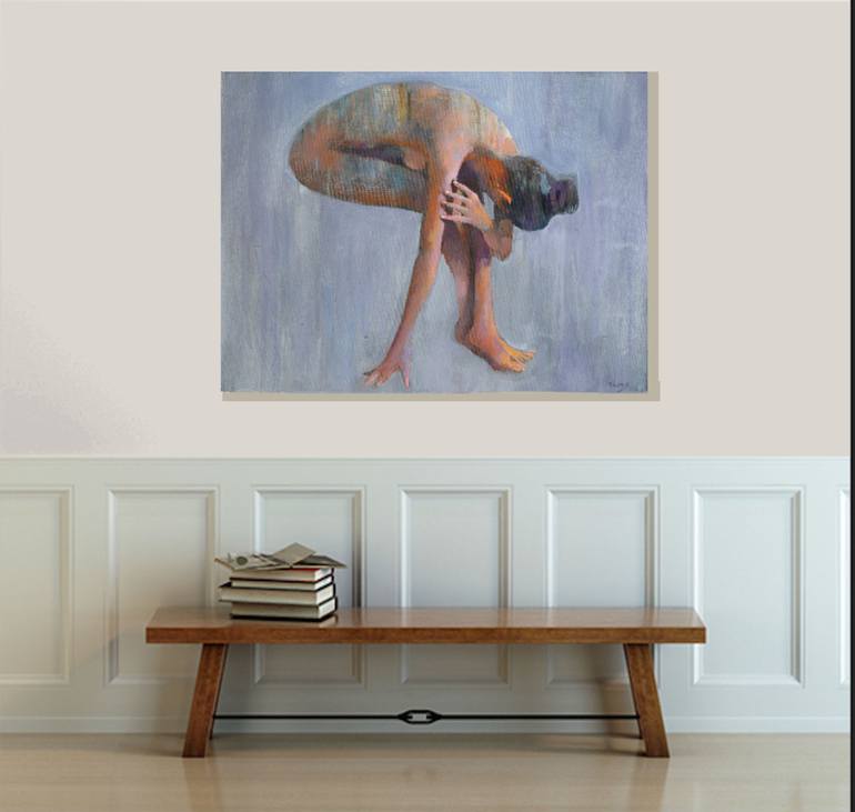 Original Art Deco Nude Painting by Geoff Greene