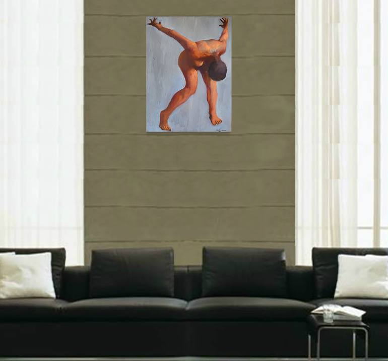 Original Expressionism Nude Painting by Geoff Greene