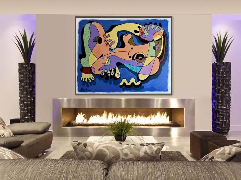 Original Abstract Nude Painting by Geoff Greene