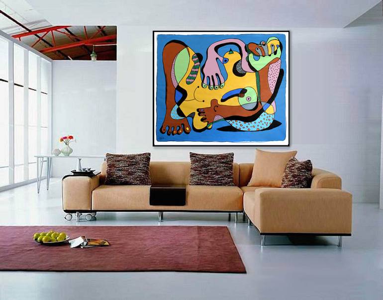 Original Abstract Women Painting by Geoff Greene