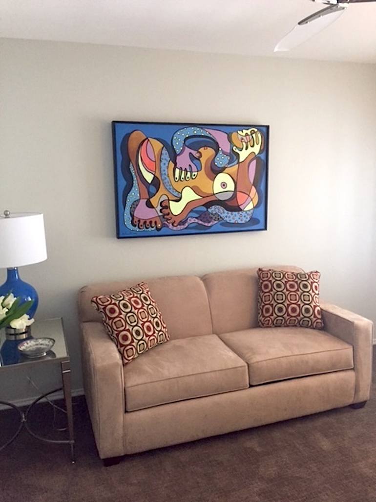 Original Abstract Women Painting by Geoff Greene