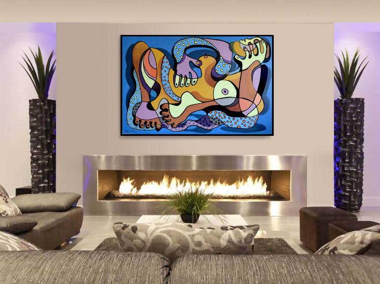 Original Abstract Women Painting by Geoff Greene
