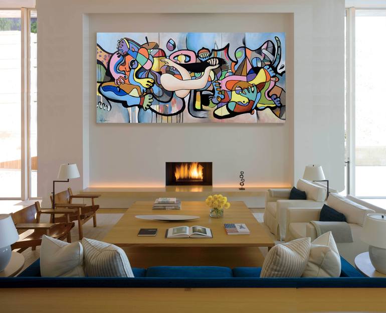 Original Abstract Painting by Geoff Greene