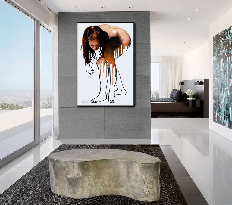 Original Photorealism Nude Painting by Geoff Greene