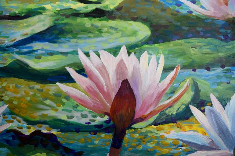 Original Impressionism Floral Painting by Geoff Greene