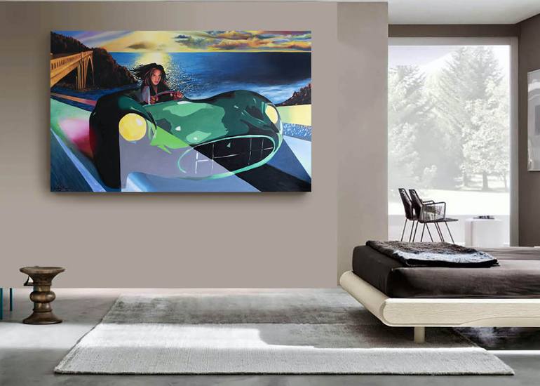 Original Street Art Women Painting by Geoff Greene