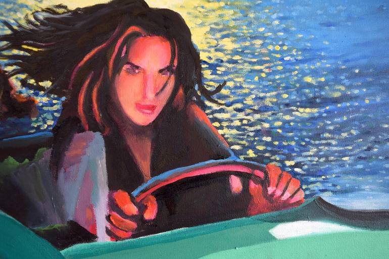 Original Street Art Women Painting by Geoff Greene