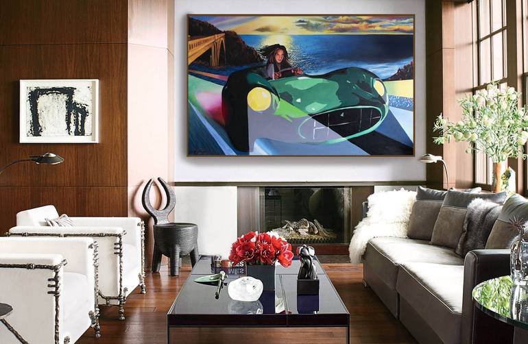 Original Street Art Women Painting by Geoff Greene