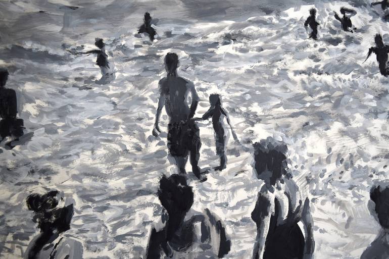 Original Photorealism Beach Painting by Geoff Greene