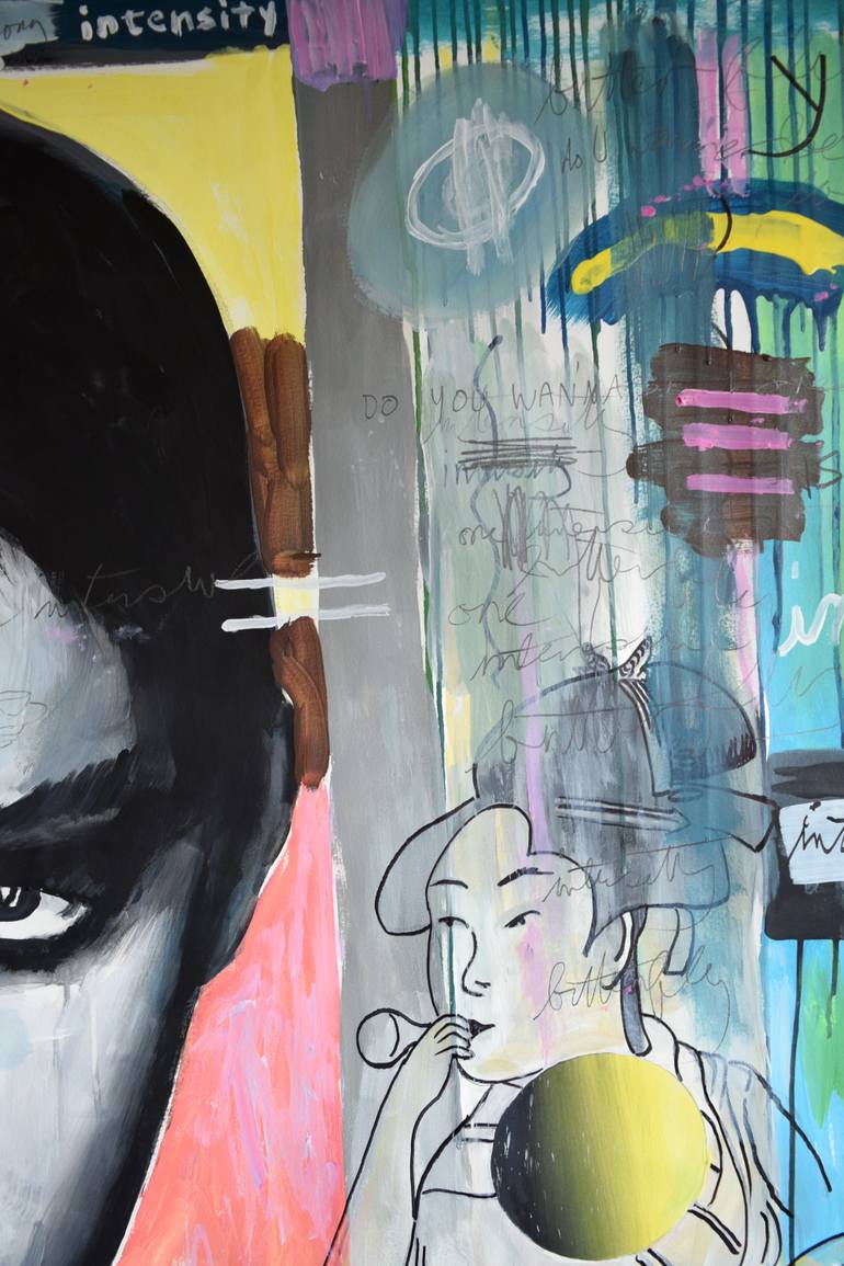 Original Dada Pop Culture/Celebrity Painting by Geoff Greene
