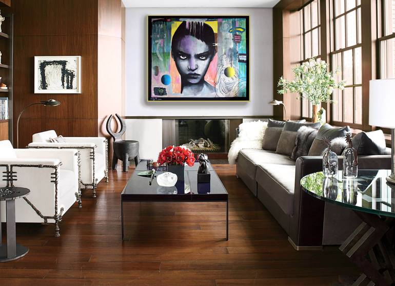 Original Dada Pop Culture/Celebrity Painting by Geoff Greene
