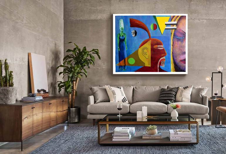 Original Abstract Expressionism Pop Culture/Celebrity Painting by Geoff Greene