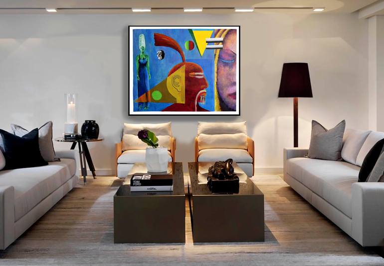 Original Abstract Expressionism Pop Culture/Celebrity Painting by Geoff Greene