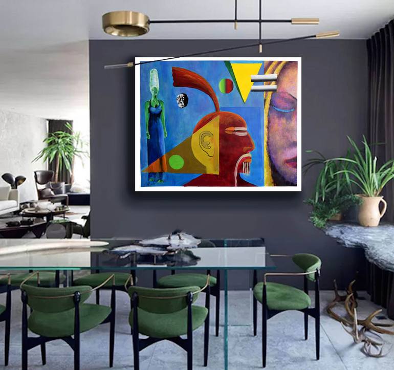 Original Abstract Expressionism Pop Culture/Celebrity Painting by Geoff Greene