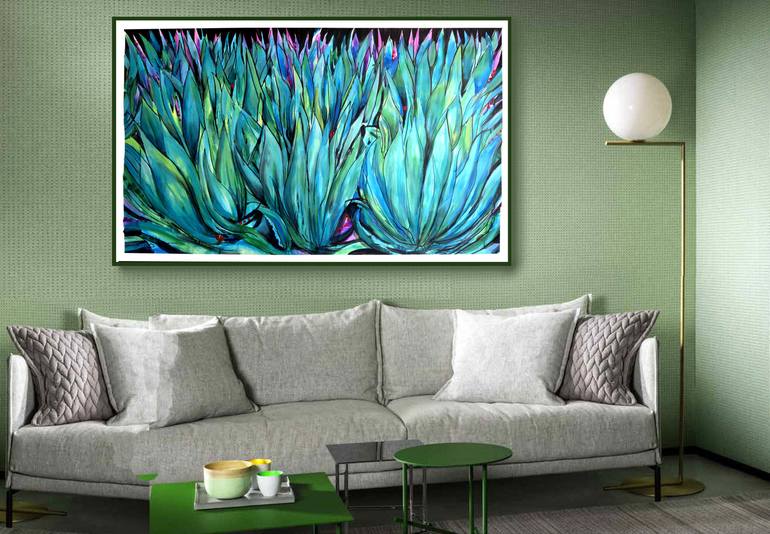 Original Abstract Botanic Painting by Geoff Greene