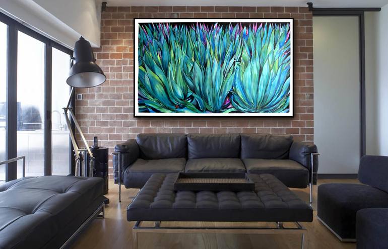 Original Abstract Botanic Painting by Geoff Greene