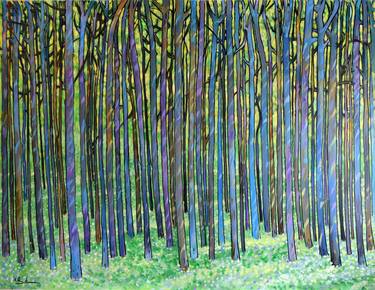 "Large Peaceful Forest" on canvas thumb