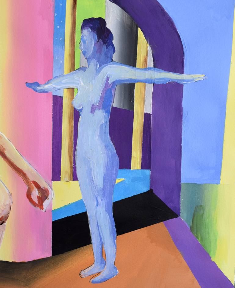 Original Illustration Women Painting by Geoff Greene