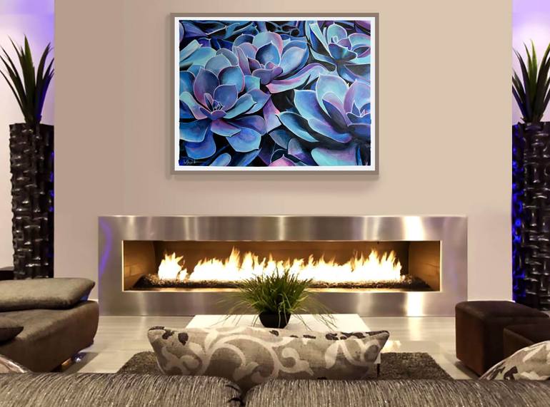 Original Abstract Botanic Painting by Geoff Greene