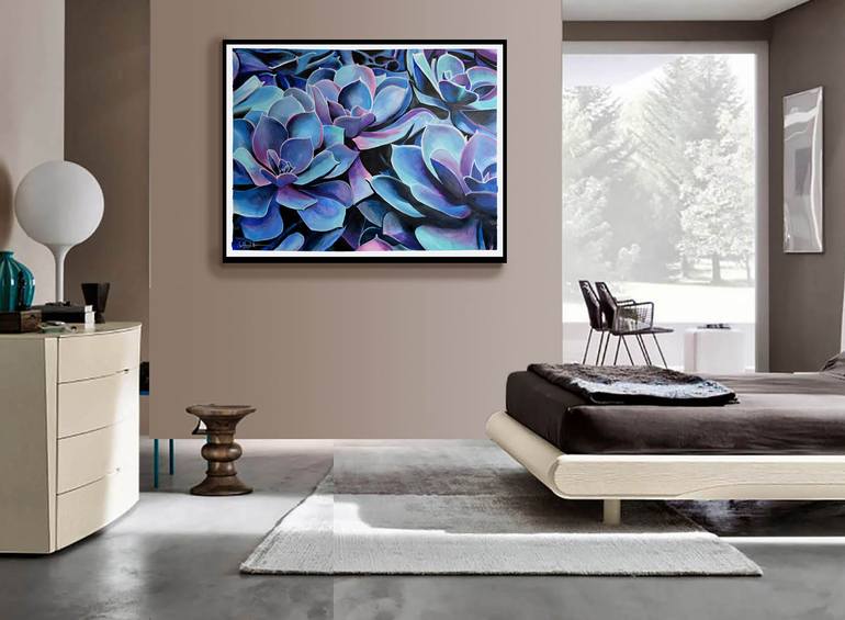Original Abstract Botanic Painting by Geoff Greene