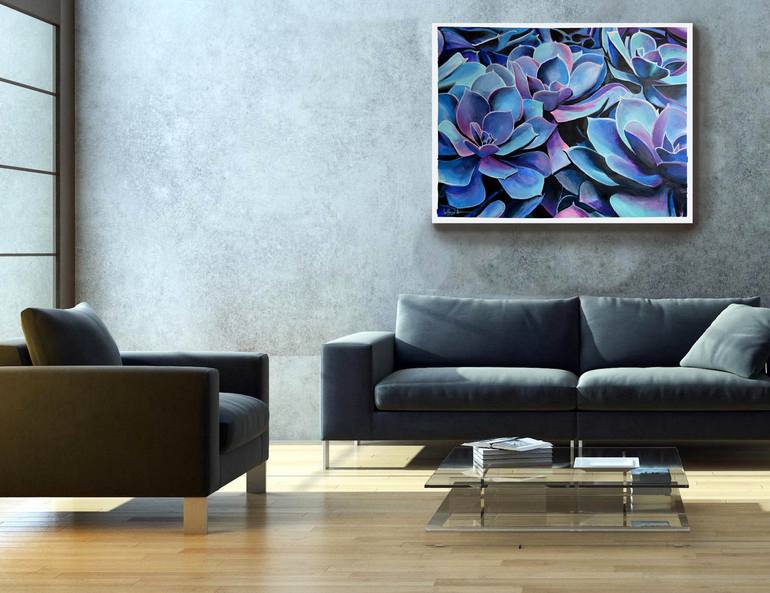 Original Abstract Botanic Painting by Geoff Greene