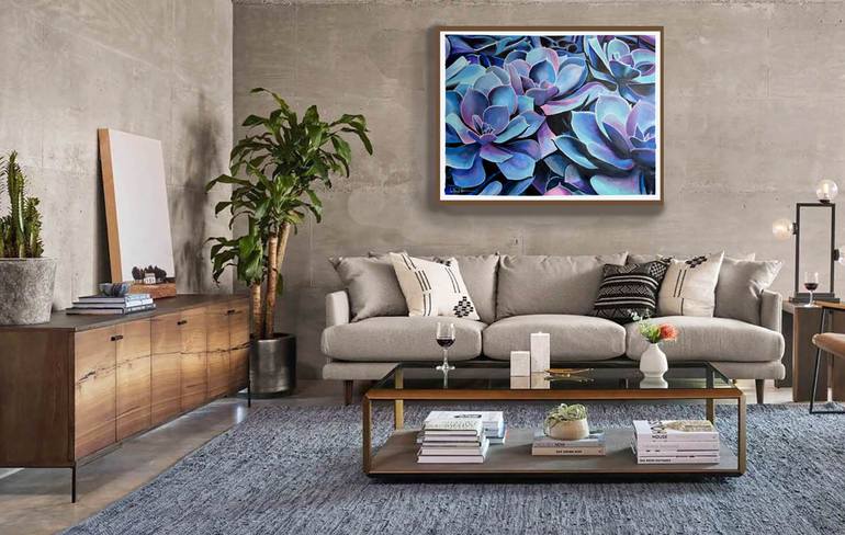 Original Abstract Botanic Painting by Geoff Greene