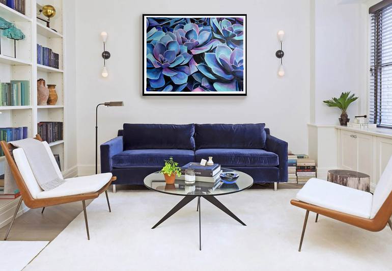 Original Abstract Botanic Painting by Geoff Greene