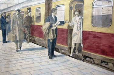 Original Figurative Train Paintings by Debora Missoorten