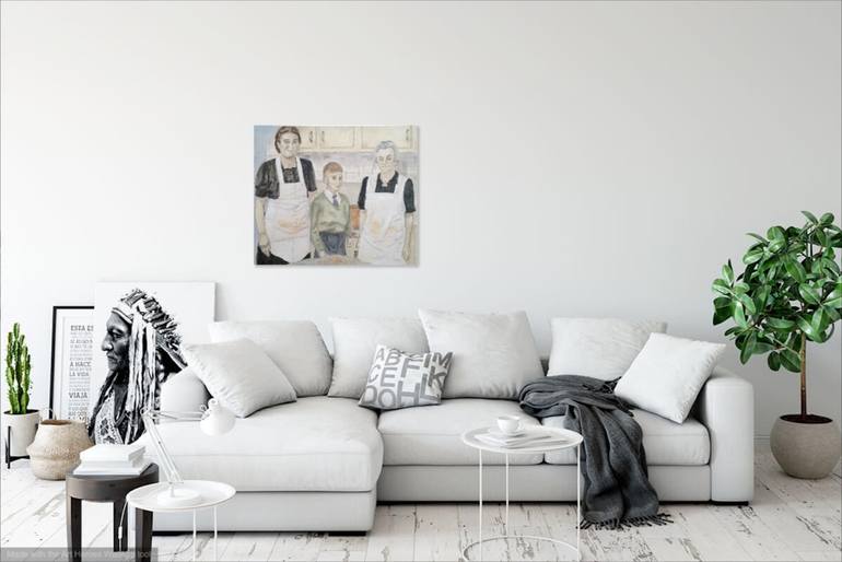 Original Realism People Painting by Debora Missoorten