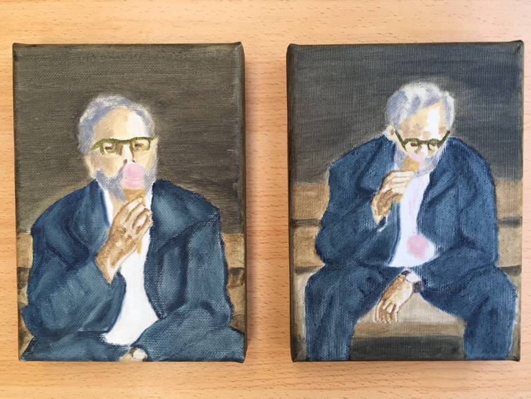 Original Realism People Painting by Debora Missoorten