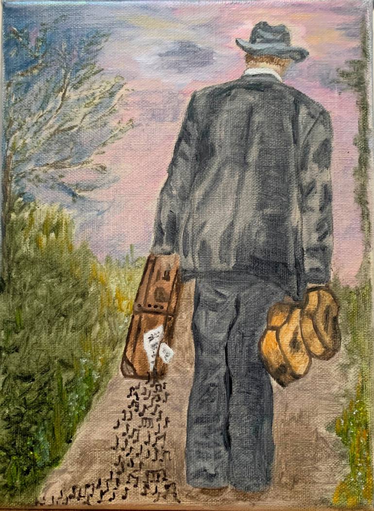 Original Realism Men Painting by Debora Missoorten