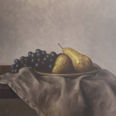 Pears and grey cloth thumb